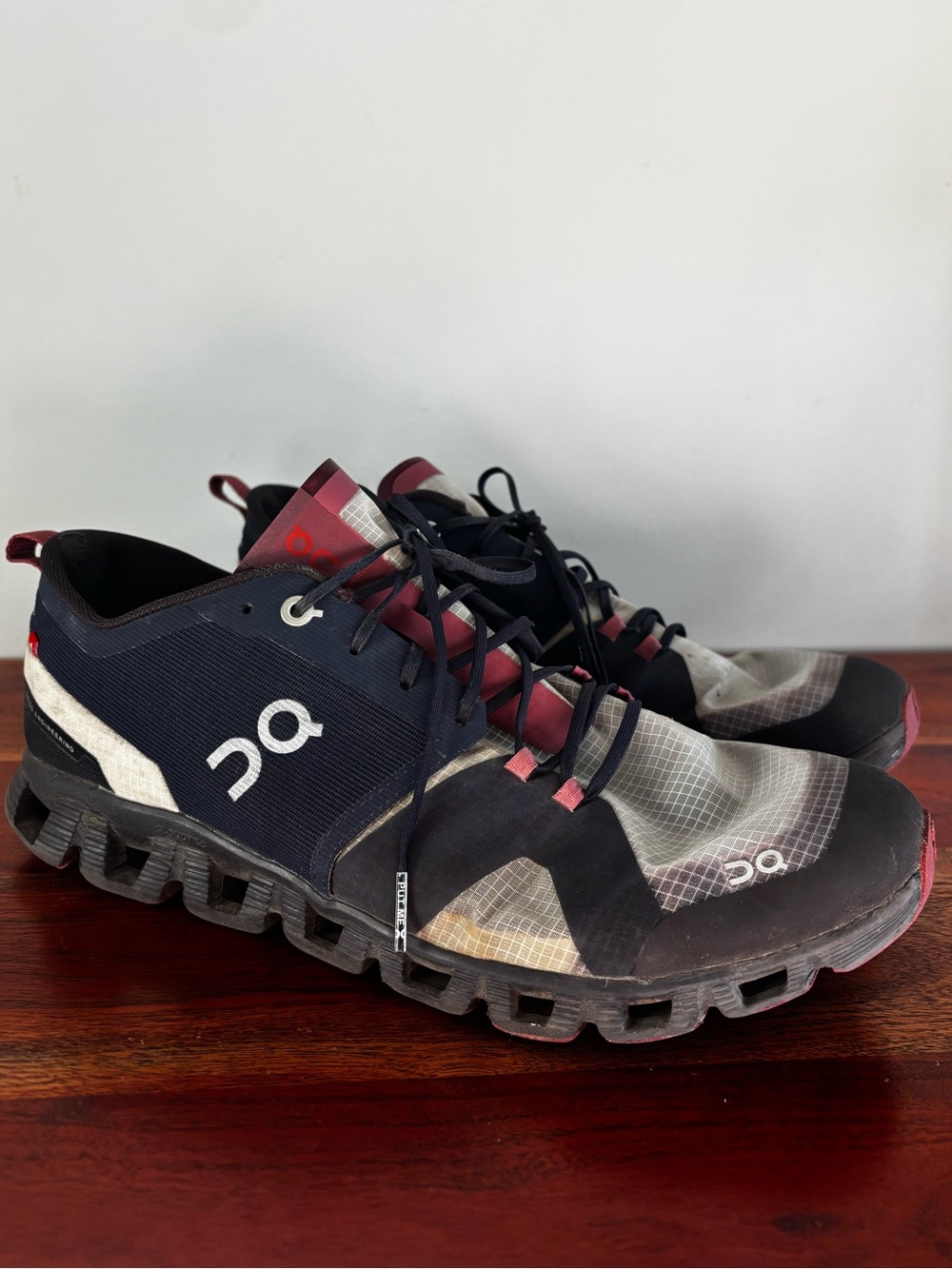 On Running Men's Cloud X Shift Shoes - Navy, Burgundy & White